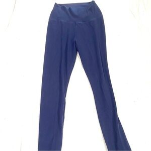 Vera Wang Simply Vera Leggings Womens Sz S Navy Blue Athletic Stretch Pants